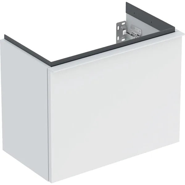 Geberit iCon 1 Drawer Wall Hung Vanity Unit - 530mm- White Matt Body/White Matt Handle
