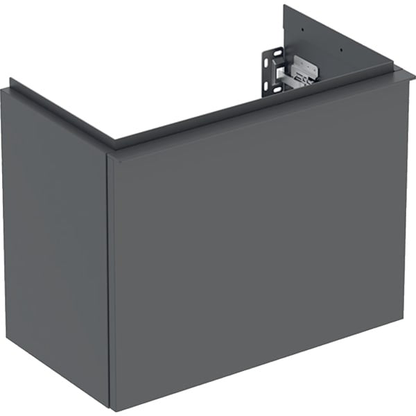 Geberit iCon 1 Drawer Wall Hung Vanity Unit - 530mm- Lava Matt Body/Lava Matt Handle