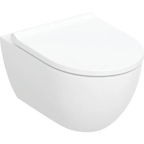 Geberit Acanto Turbo Flush Shrouded Wall Hung Toilet & Seat - White
