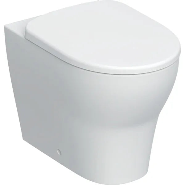 Geberit Selnova Shrouded Rimless Back To Wall Toilet Pan With Quick Release Soft Close  Seat - White