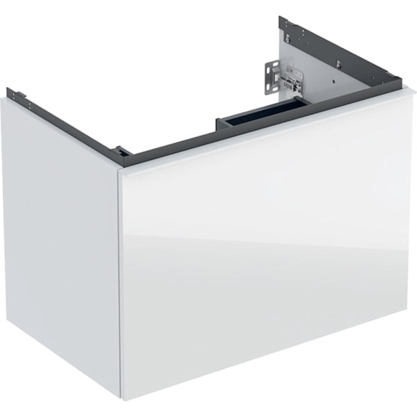 Geberit Acanto 1 Drawer Wall Hung Vanity Unit - 750mm- Gloss White