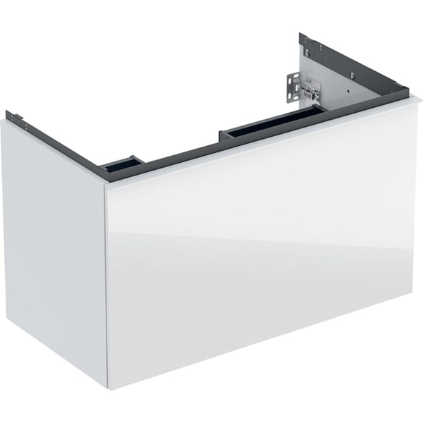 Geberit Acanto 1 Drawer Wall Hung Vanity Unit - 900mm- Gloss White
