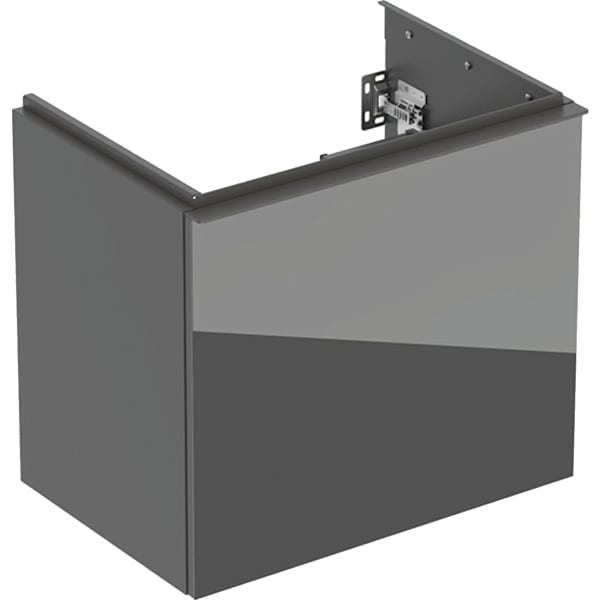 Geberit Acanto 1 Drawer & Internal Drawer Wall Hung Vanity Unit - 600mm- Matt Lava