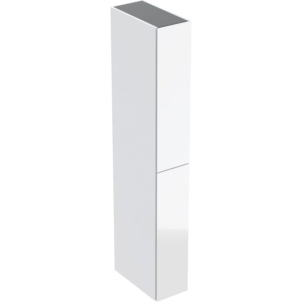 Geberit 2 Door  Tall Storage Unit High Gloss White