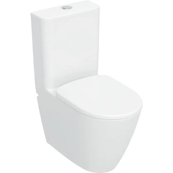 Geberit Smyle Rimless Close Coupled Back To Wall Toilet Set - White