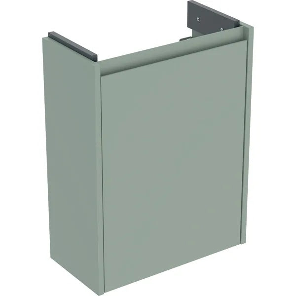 Geberit Selnova 1 Door Wall Hung Vanity Unit - 457mm Wide - Sage Green Silk Matt