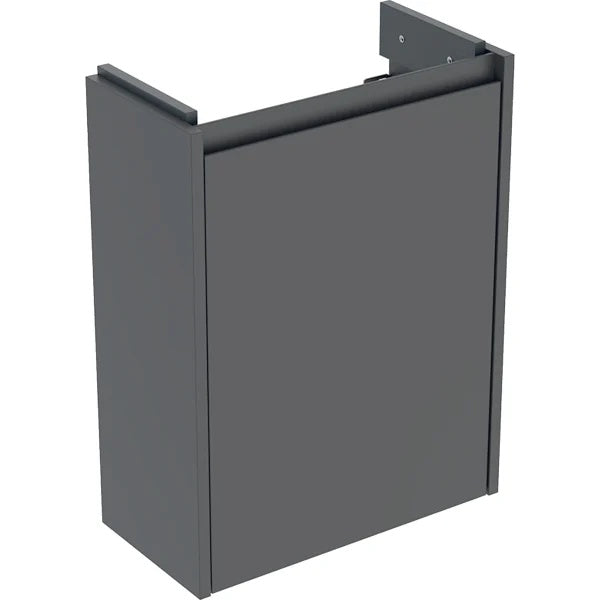 Geberit Selnova 1 Door Wall Hung Vanity Unit - 457mm Wide - Lava Silk Matt