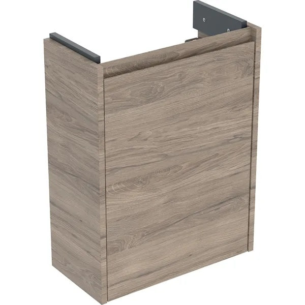 Geberit Selnova 1 Door Wall Hung Vanity Unit - 457mm Wide - Hickory Melamine