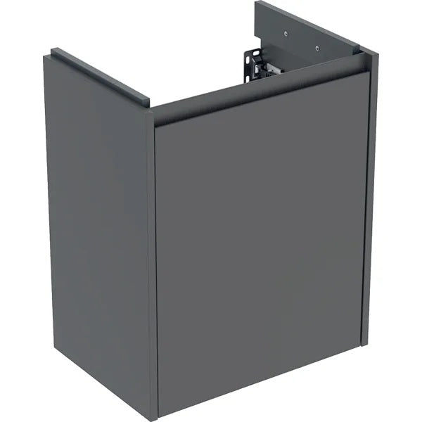 Geberit Selnova 1 Door Wall Hung Vanity Unit - 500mm Wide - Lava Silk Matt
