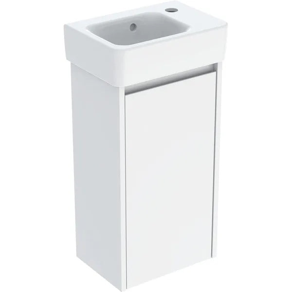 Geberit Selnova Wall Hung Cloakroom Vanity Unit With Basin - 360mm Wide - 1 Tap Hole - Silk Gloss White