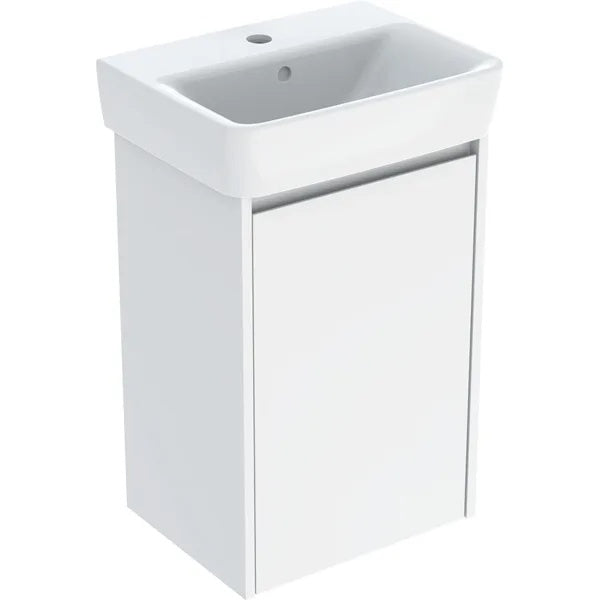 Geberit Selnova Wall Hung Cloakroom Vanity Unit With Basin - 450mm Wide - 1 Tap Hole - Silk Gloss White