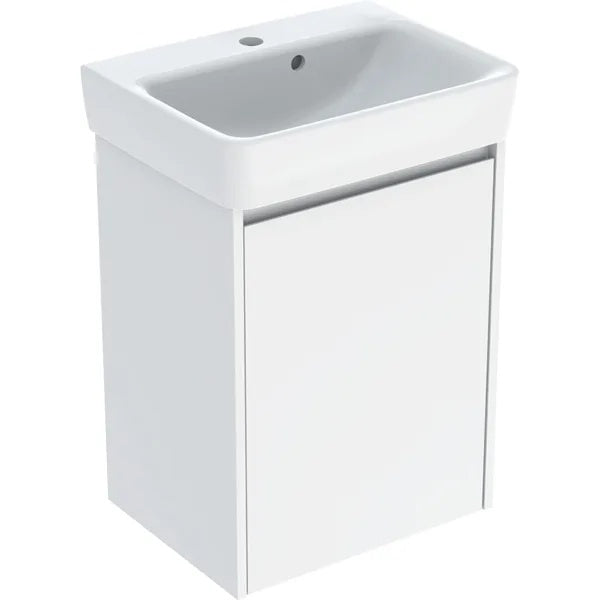 Geberit Selnova Wall Hung Cloakroom Vanity Unit With Basin - 500mm Wide - 1 Tap Hole - Silk Gloss White