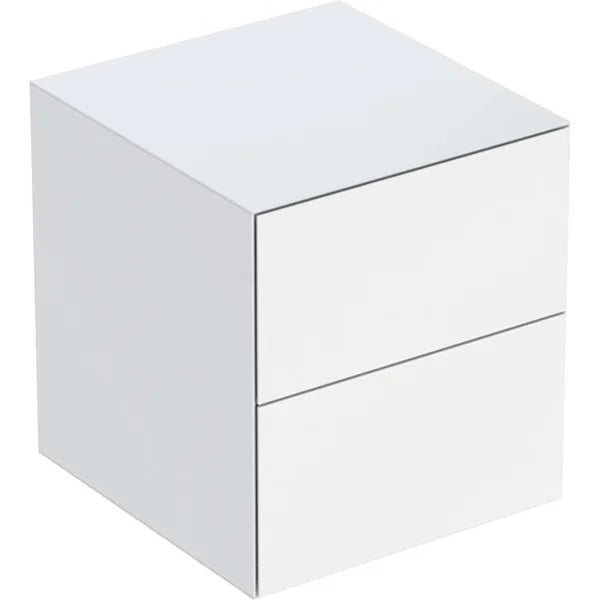 Geberit One 2 Drawer Wall Hung Vanity Unit - 450mm - High Gloss White