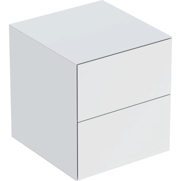 Geberit One 2 Drawer Wall Hung Vanity Unit - 450mm - Matt White