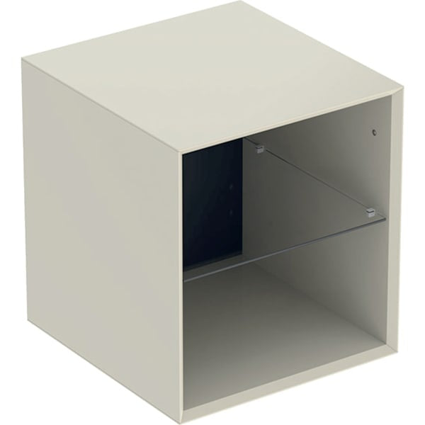 Geberit One  Open Storage Cabinet - 450mm - High Gloss Sand Grey