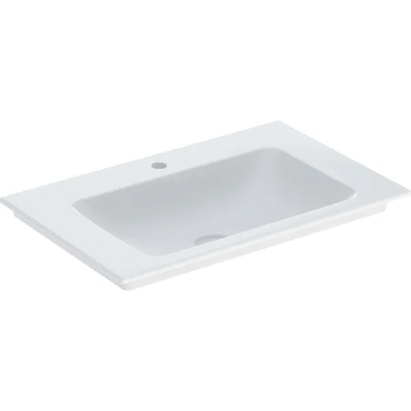 Geberit Aniara Slim-Rim Vanity Basin - 750mm Wide - 1 Tap Hole - White