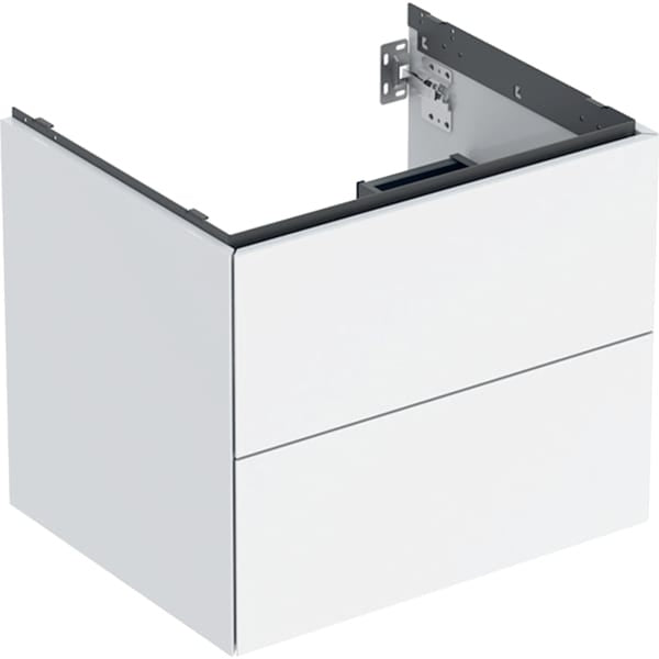 Geberit One 2 Drawer Wall Hung Vanity Unit - 600mm - High Gloss White