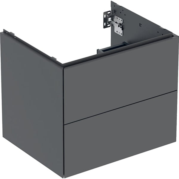 Geberit One 2 Drawer Wall Hung Vanity Unit - 600mm - Lava Matt