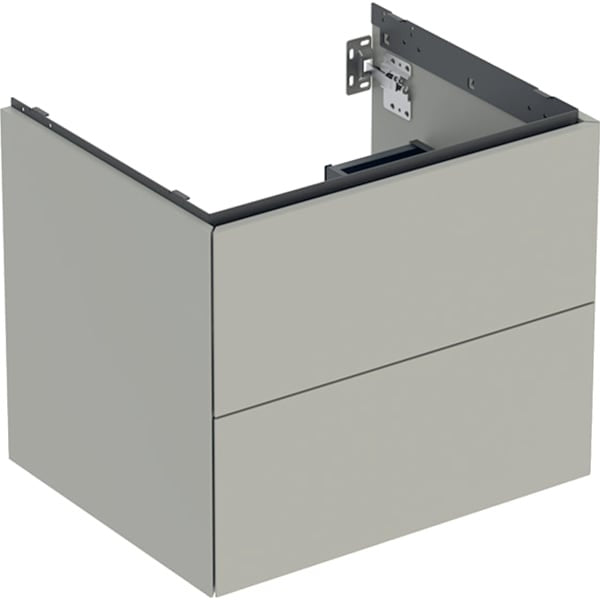 Geberit One 2 Drawer Wall Hung Vanity Unit - 600mm - Matt Greige