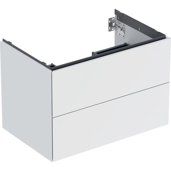Geberit One 2 Drawer Wall Hung Vanity Unit - 750mm - Matt White