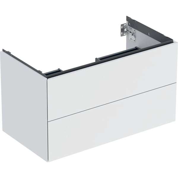 Geberit One 2 Drawer Wall Hung Vanity Unit - 900mm - Matt White
