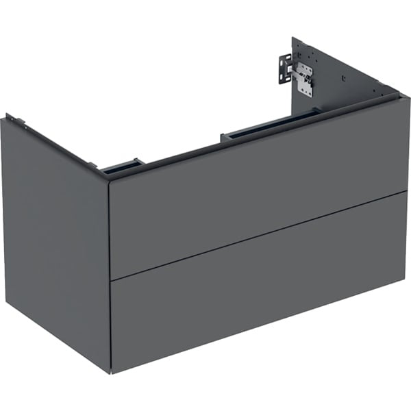 Geberit One 2 Drawer Wall Hung Vanity Unit - 900mm - Lava Matt