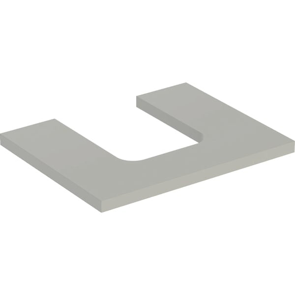 Geberit One Central Cut-out Worktop - 600mm - Wood Texture Hickory