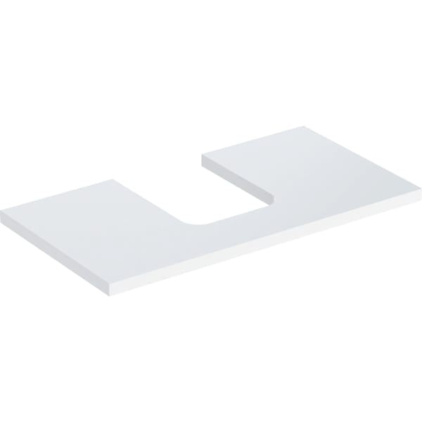Geberit One Central Cut-out Worktop - 750mm - Gloss White