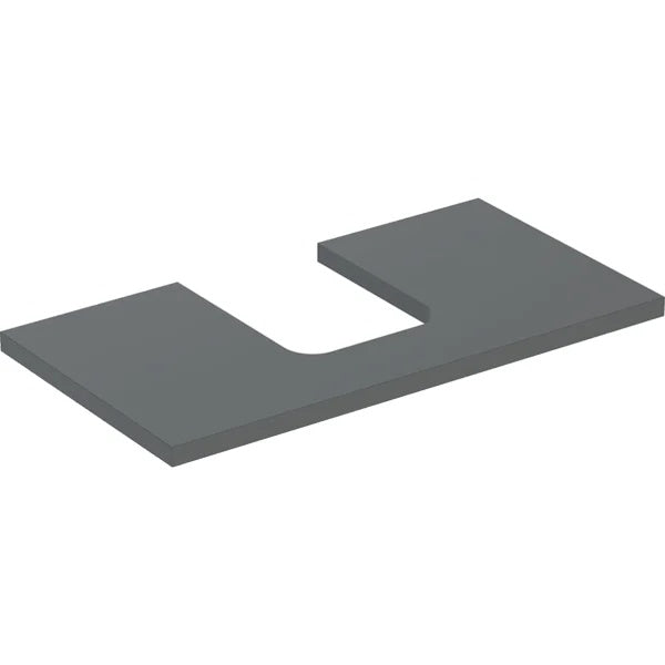 Geberit One Central Cut-out Worktop - 750mm - Matt Lava