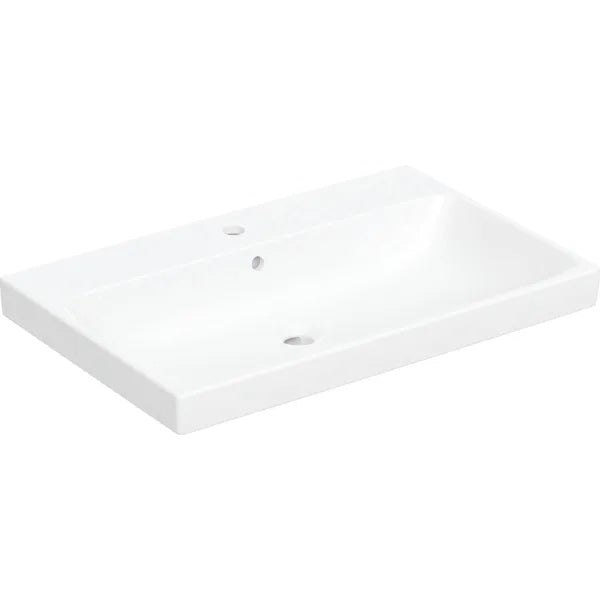Geberit Aniara Wall Hung Basin - 750mm Wide - 1 Tap Hole - White