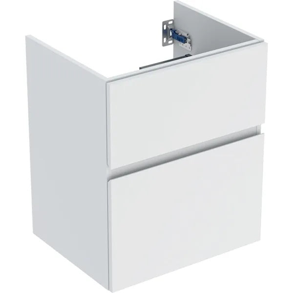 Geberit Aniara 2 Drawer Wall Hung Vanity Unit - 510mm Wide - Matt White Silk