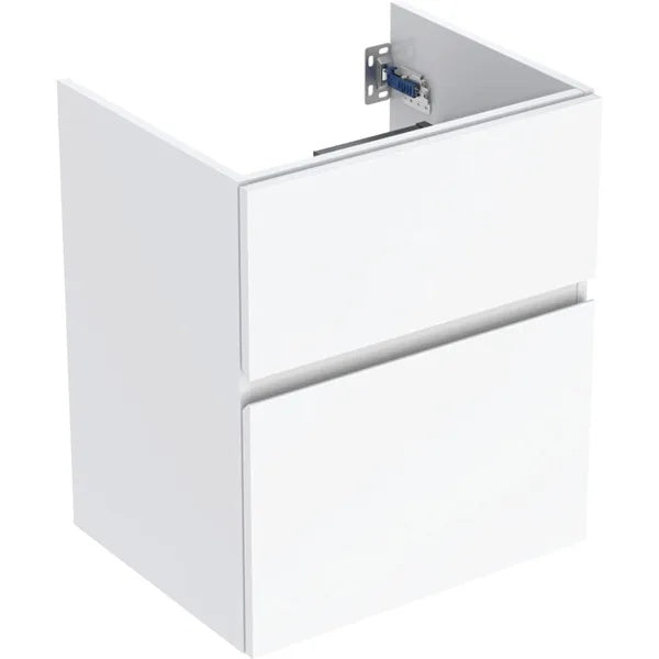 Geberit Aniara 2 Drawer Wall Hung Vanity Unit - 510mm Wide - Gloss White Silk