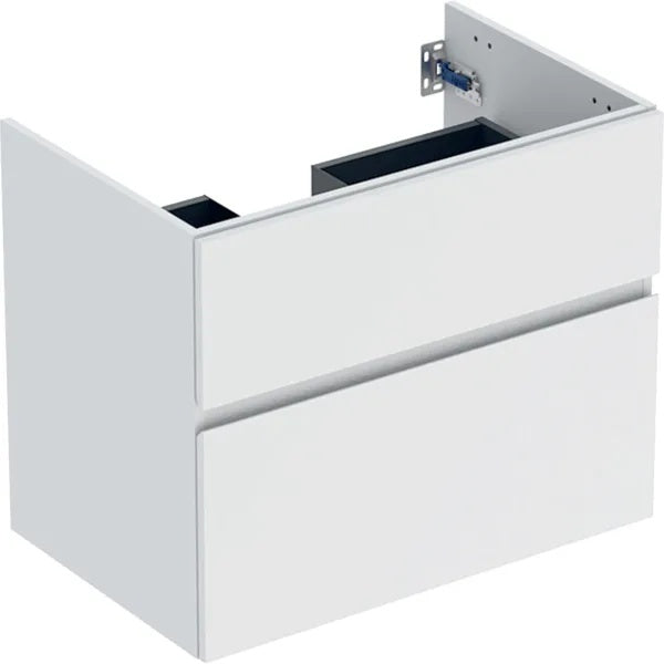 Geberit Aniara 2 Drawer Wall Hung Vanity Unit - 750mm Wide - Matt White Silk