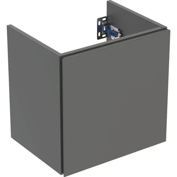 Geberit Aniara 1-Door Wall Hung Vanity Unit - 400mm Wide - Lava Matt Silk