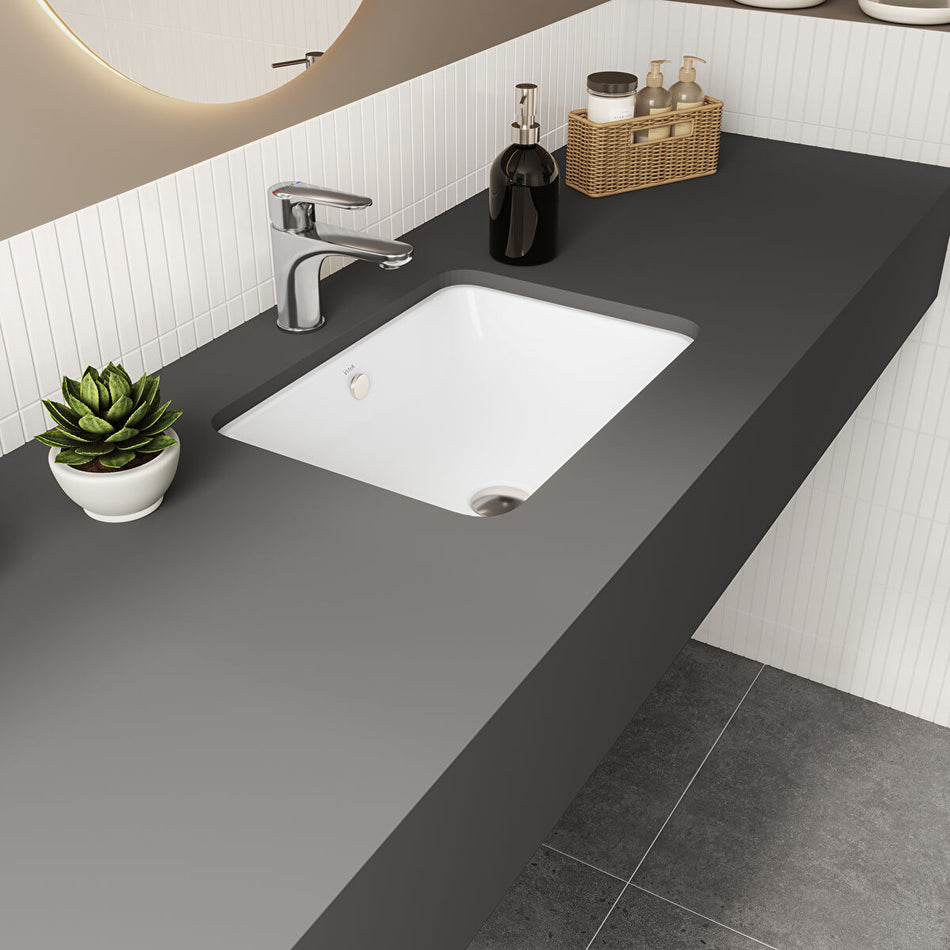 Vitra S20 Undercounter Basin - 530mm Wide - 1 Tap Hole - White