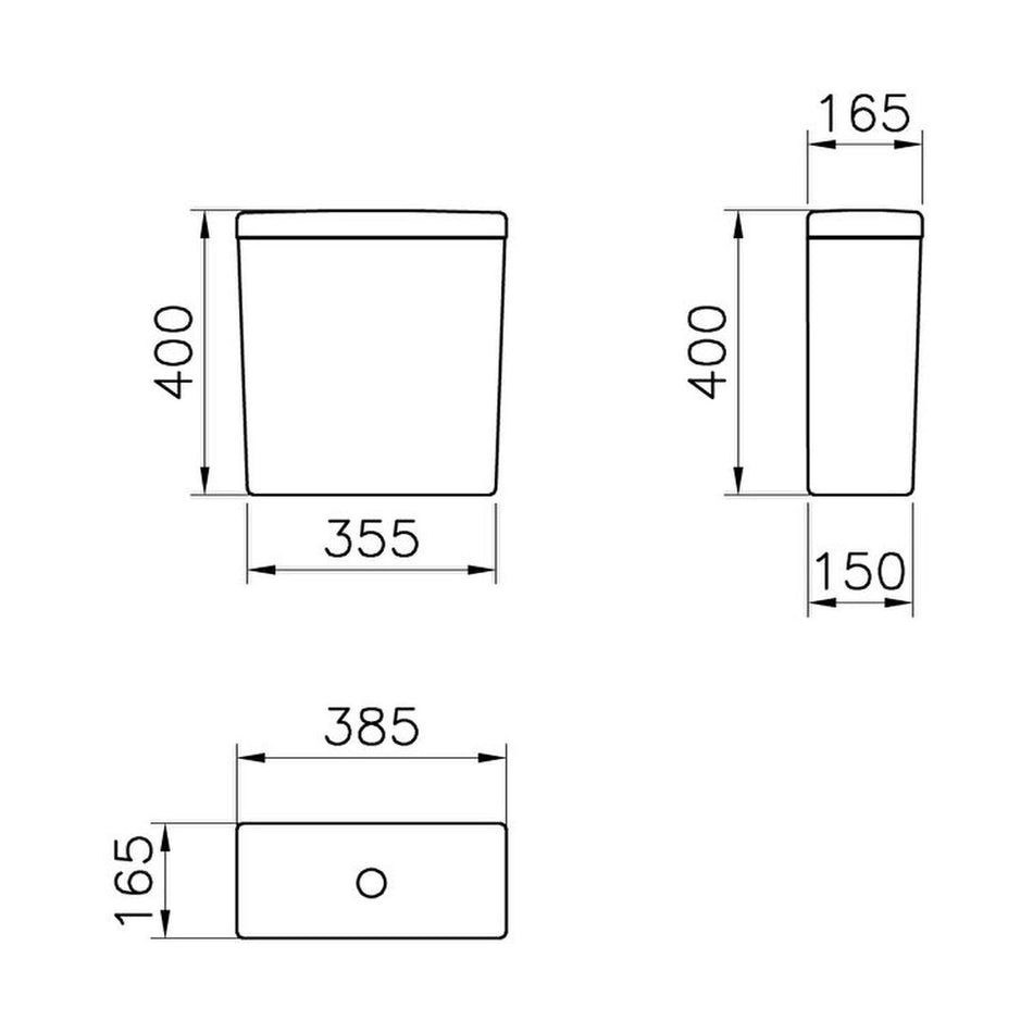 Vitra Close Coupled Cistern - White