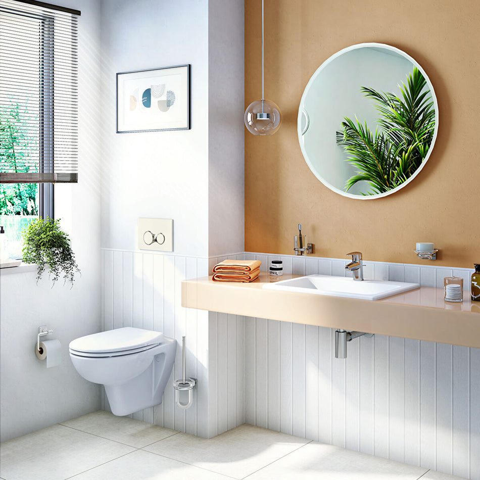 Vitra S20 inset Basin - 550mm Wide - 1 Tap Hole - White