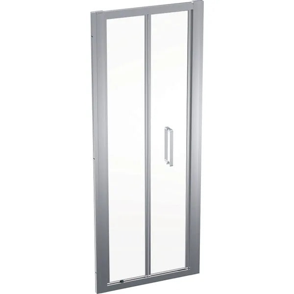 Geberit Geo Bifold Reversible Shower Door - 6mm Glass - 1900mm x 760mm - Silver