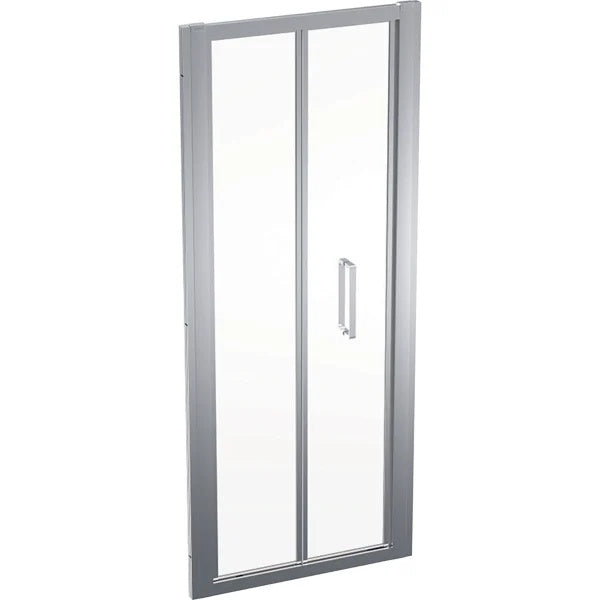 Geberit Geo Bifold Reversible Shower Door - 6mm Glass - 1900mm x 800mm - Silver