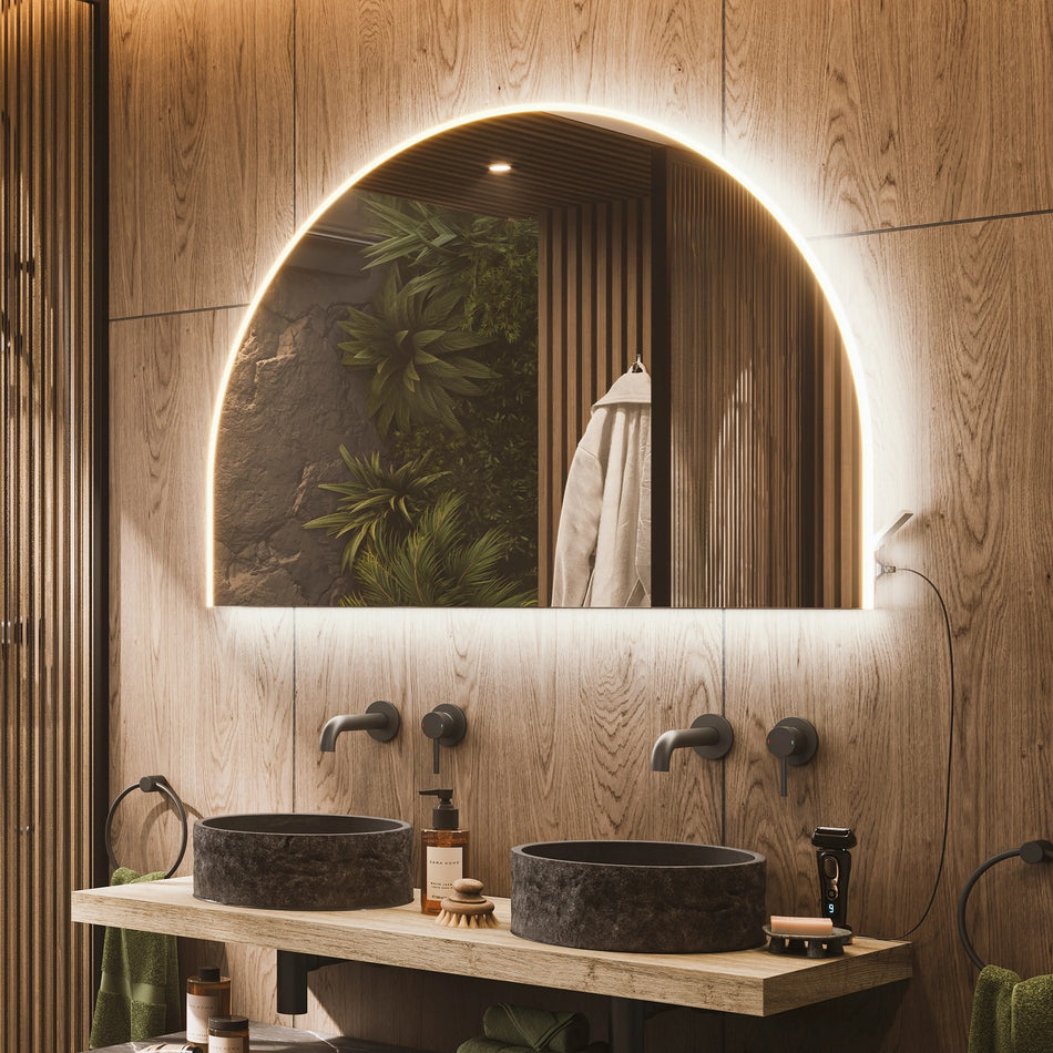HIB Alba Arch LED Illuminated Mirror