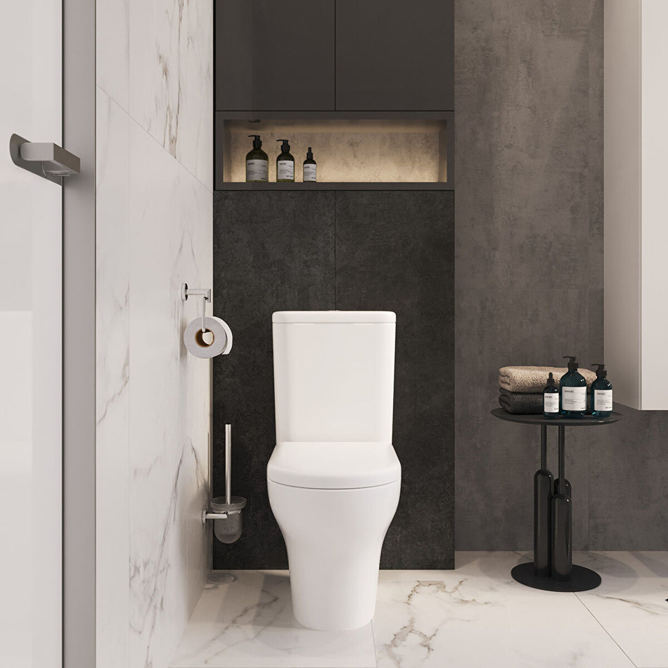 Vitra Zentrum SmoothFlush Rimless Comfort Height Close Coupled Toilet Pan - White