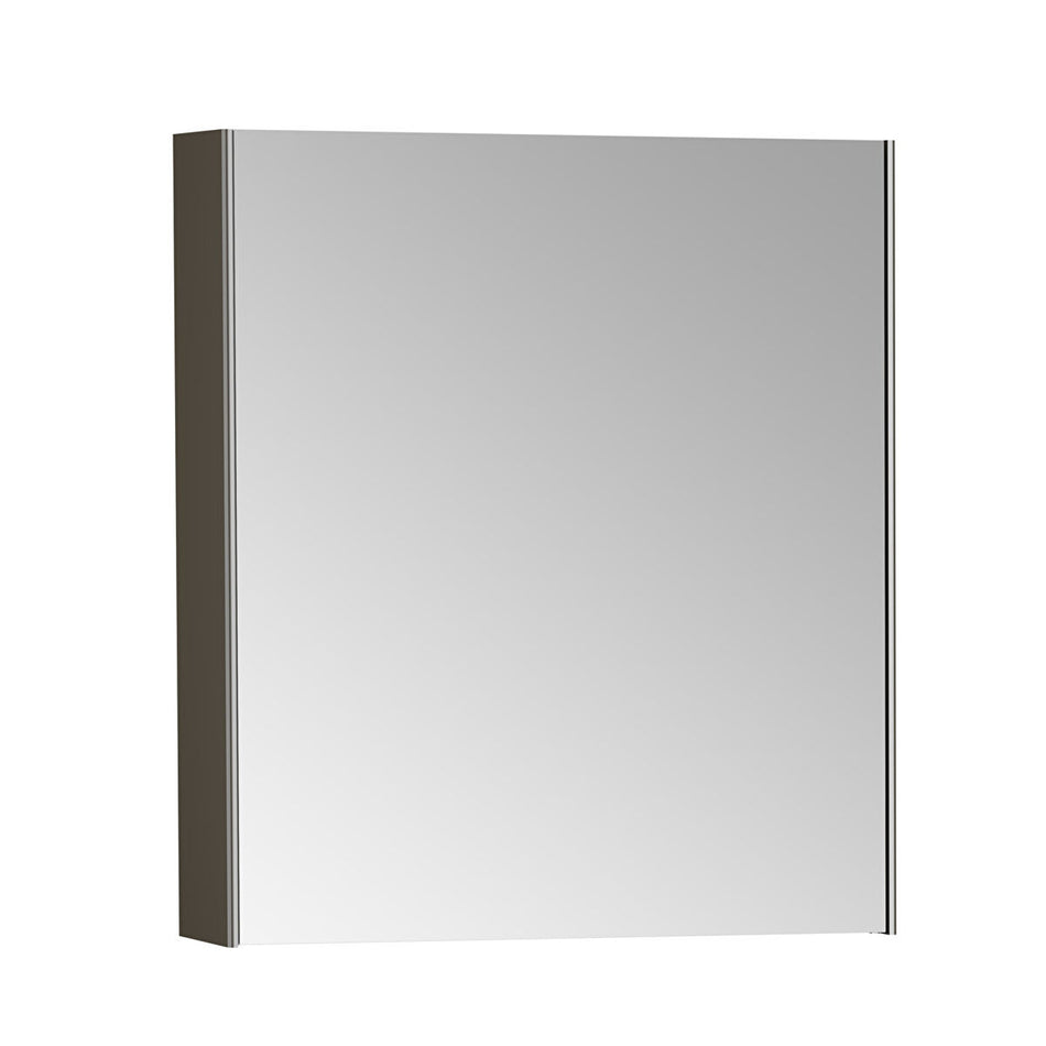 Vitra 1 Door Non Illuminated Mirror Cabinet - 700mm x 600mm - Brushed Chrome