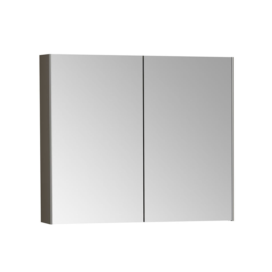 Vitra 2 Door Non Illuminated Mirror Cabinet - Brushed Chrome