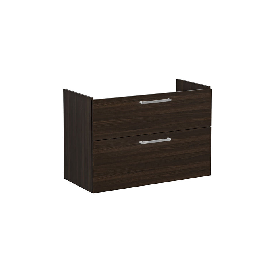 Vitra Root Flat 2 Drawer Wall Hung Vanity Unit With Basin - 964mm Wide - 1 TH