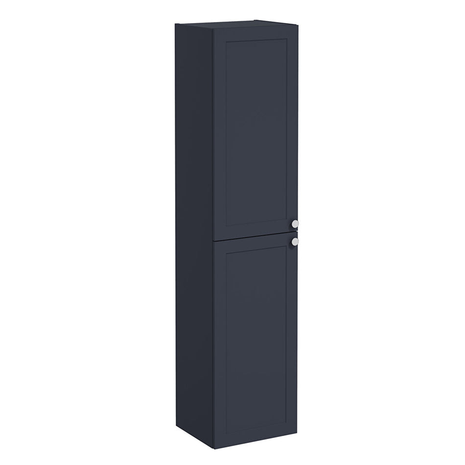 Vitra Root Classic 2 Door Tall Storage Unit - 416mm Wide - Matt Dark Blue