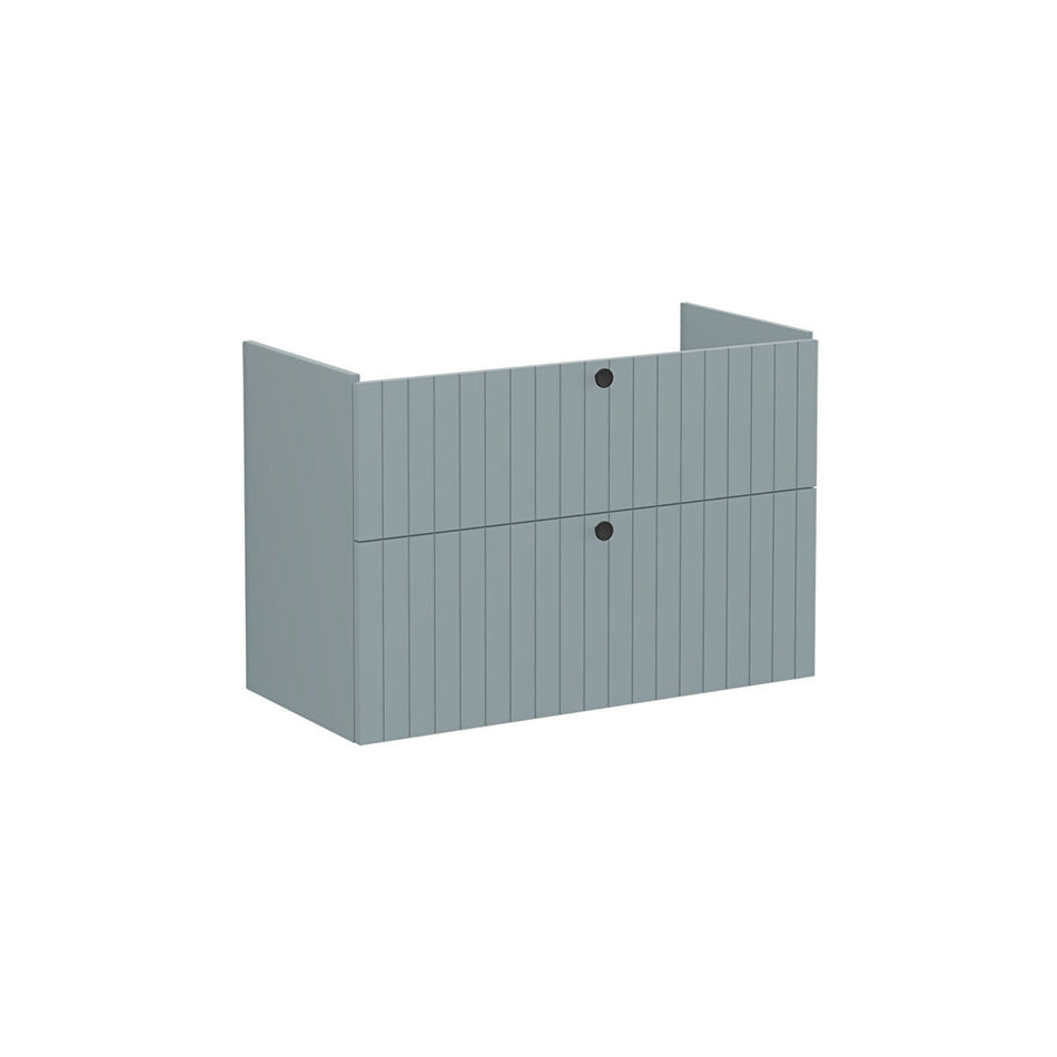 Vitra Root Groove 2 Drawer Wall Hung Vanity Unit With Basin - 964mm Wide - 1 TH