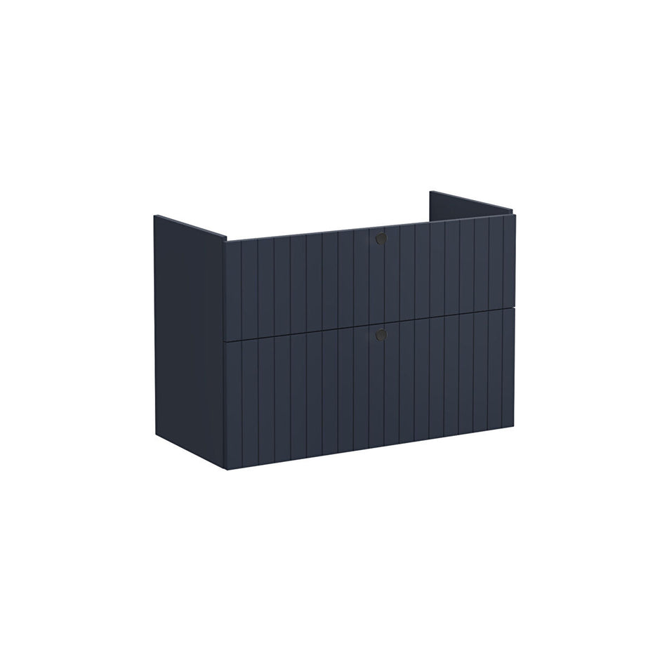 Vitra Root Groove 2 Drawer Wall Hung Vanity Unit With Basin - 964mm Wide - 1 TH