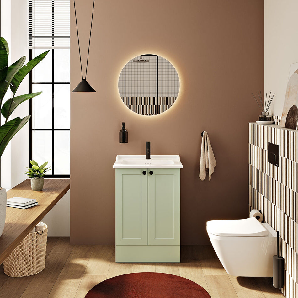 Vitra Integra Classic Vanity Basin - 610mm Wide - 1 Tap Hole - White