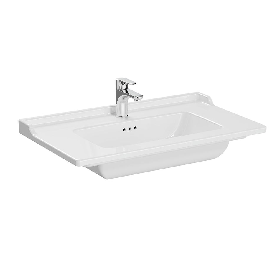 Vitra Integra Classic Vanity Basin - 1 Tap Hole - White