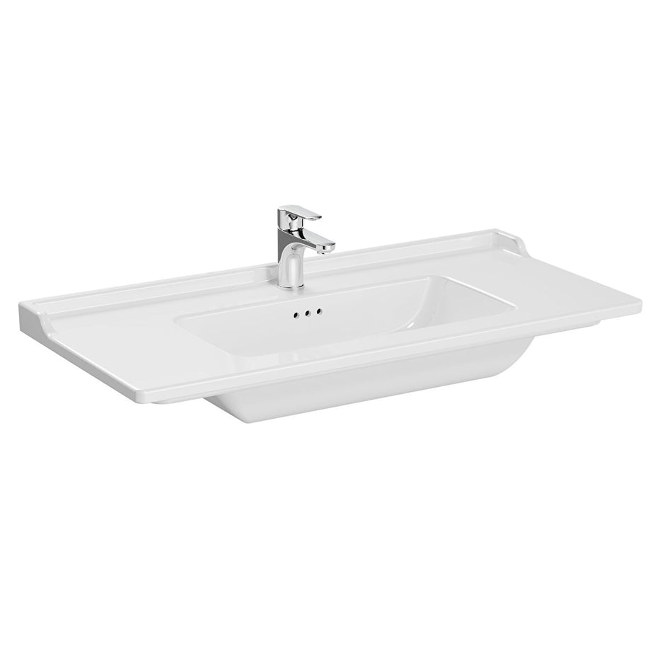 Vitra Integra Classic Vanity Basin - 1 Tap Hole - White